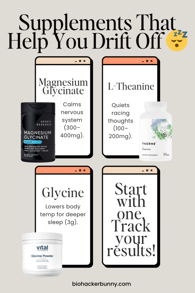 magnasium, l-theanine, and glycine for sleep