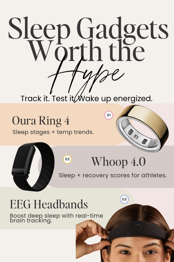 oura ring, whoop, and eeg headbands