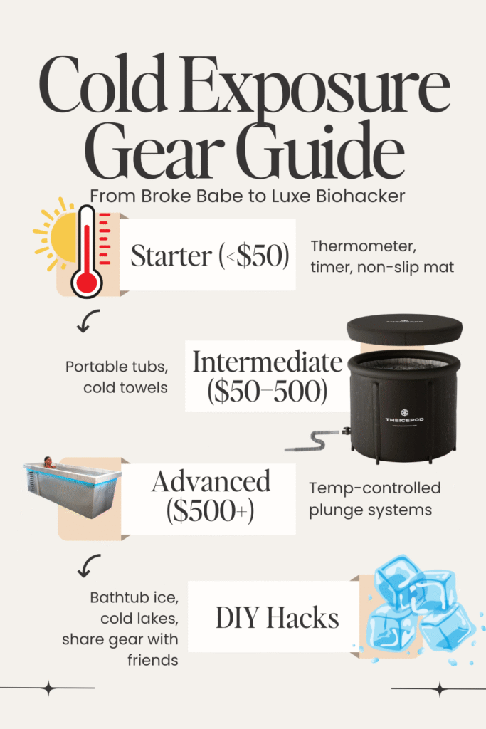 a poster of a guide to a cold plunge